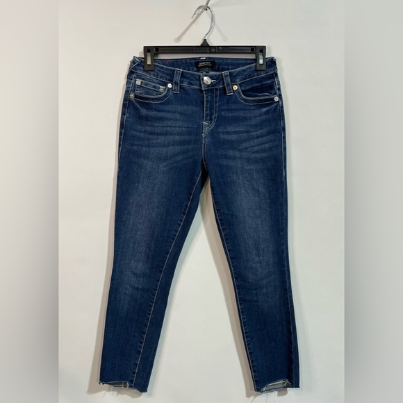 True Religion Jennie Curvy Mid‎ Rise Super Skinny Crop Jeans Size 26 Length 25” - Picture 1 of 2